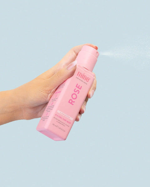 Bruma Facial Autobronceante Rose - Agua de Rosas 100 ML MineTan
