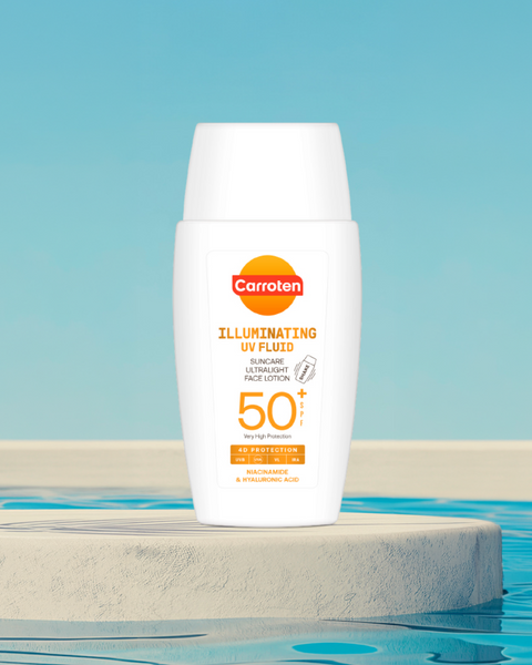 Protector Solar Facial Fluido Iluminador SPF50+ - Carroten