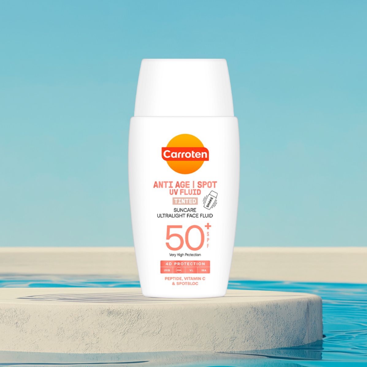 Protector Solar Facial fluido Color SPF50+ - Carroten