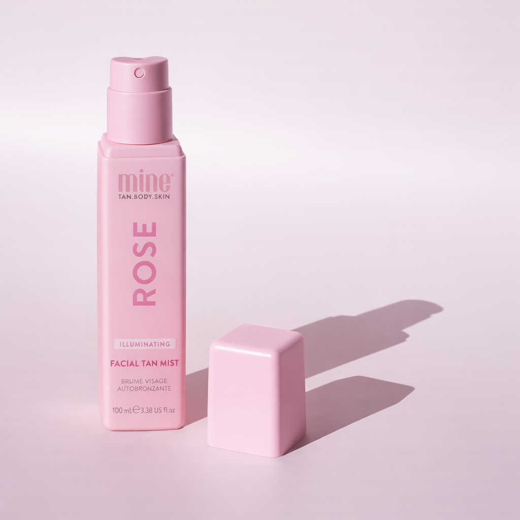 Bruma Facial Autobronceante Rose - Agua de Rosas 100 ML MineTan
