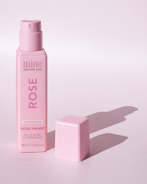 Bruma Facial Autobronceante Rose - Agua de Rosas 100 ML MineTan