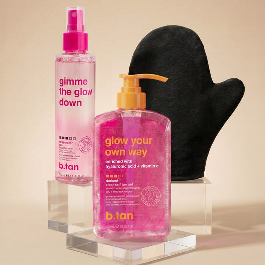 Set Glow Completo: Gel, Mist y Guante B.TAN