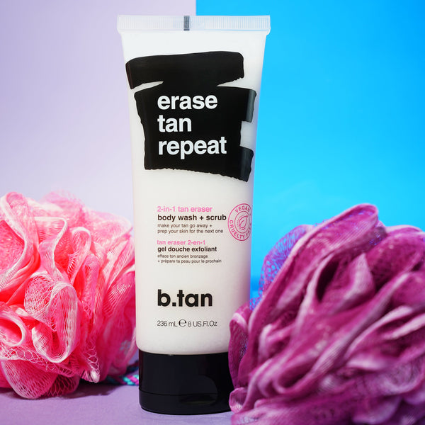 Erase, Tan, Repeat |  Borrador de autobronceante + exfoliante 236 ML B.TAN